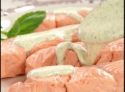 Сёмга з базиликовым соусом