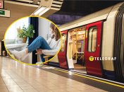 Девушка возле батареи, метро Лондона