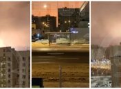 В небе над Москвой видели зарево