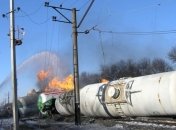 Пожар железнодорожных цистерн в Донецке ликвидирован (Фото, Видео)