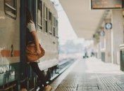 Поезд "Киев - Война" показали на столичном вокзале