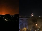 Скріни з відео вибухів