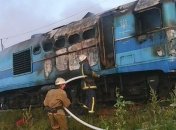 В Винницкой области на ходу загорелся локомотив пассажирского поезда 