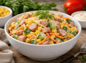 Салат з ковбасками та морквою по-корейськи