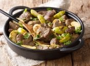 Аппетитная печень с яблоками