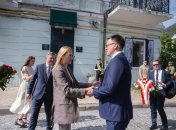 Вице-спикер Верховной Рады Украины Елена Кондратюк и спикер Сейма Польши Шимон Головня