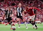 Криштиану Роналду в матче с "Ньюкаслом"