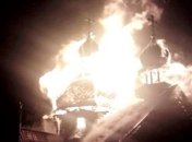 В Кривом Роге сгорела деревянная церковь (Фото, Видео)