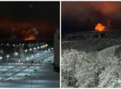 Местные говорят, что слышали взрыв перед пожаром