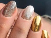 Маникюр 2019-2020: роскошный золотой дизайн (Фото) 