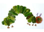 Очень голодная гусеница: поделка из листьев по мотивам знаменитой книги Эрика Карла