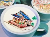 Парень создает невероятно крутые рисунки на кофейной пенке (Фото)