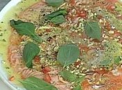 Теплый карпаччо из лосося