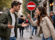 Парень и девушка ссорятся