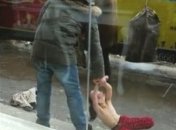 В Китае отец довел дочку до истерики (ФОТО)