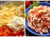 Простой в приготовлении салат с яблоками