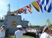 Одесса отметила день поднятия военно-морского флага на фрегате "Гетман Сагайдачный"