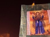 В Харькове на бывший памятник Ленину повесили икону 