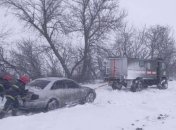 Сотни человек за сутки застряли в снежных завалах на дорогах Украины (фото)