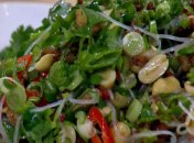 Тайский салат с рисовой лапшой