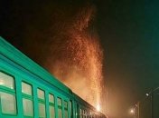 "Дизель накрылся": в сети показали видео пожара в поезде Укрзалізниці