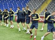 Тренировка сборной Украины перед матчем с Казахстаном