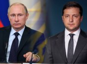 Український лідер Володимир Зеленський та диктатор путін