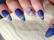 Маникюр 2019-2020: стильные идеи дизайна в синем цвете (Фото)