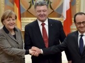 Порошенко обсудил с Меркель и Олландом реализацию Минских соглашений