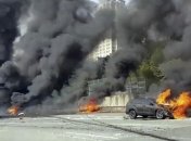 На автомагистрали в Китае перевернулась автоцистерна с газом