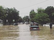  Сильный ливень затопил улицы Симферополя