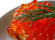 Икра зернистая осетровая или лососевая