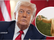 Золоту статую Трампа з біткоїном встановили біля будівлі Капітолія США