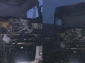 Во время движения по автодороге Киев-Чоп загорелся грузовик