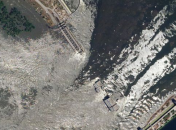 Каховська ГЕС після підриву