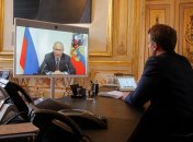 Володимир Путін та Еммануель Макрон