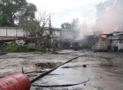 В Днепре произошел пожар на территории предприятия (Фото)