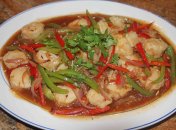 Морские гребешки с болгарским перцем