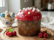 Паска с ягодной глазурью