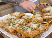 Запечена картопля з начинкою з м'яса та грибів