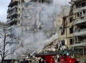 Разрушенный дом в Днепре