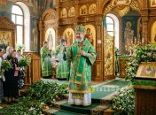 Отец в зеленой ризе на Троицу