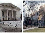 Наслідки удару по драмтеатру у Маріуполі