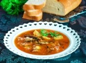 Необычный суп с килькой