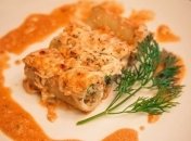 Макароны начиненные куриным фаршем