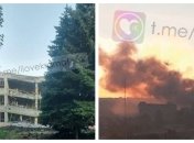 Над населенными пунктами поднимается дым