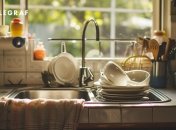 Якщо ви вірите у прикмети, краще не мити посуд у гостях (зображення створено за допомогою ШІ)