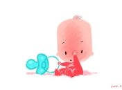 Киевский художник рисует смешные и трогательные картинки о том, как его дочь познает мир