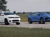 Внедорожник SRT Trackhawk поборолся с Lamborghini Urus: кто круче (Видео)