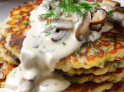 Деруны с грибами – любимое блюдо украинцев